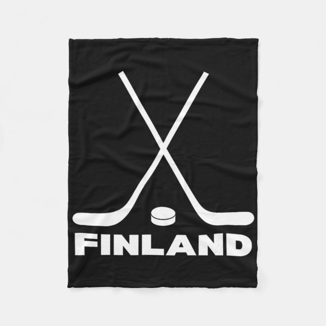 Finnland Hockey Fan  Fleecedecke (Vorderseite)