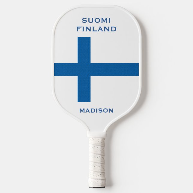 Finnland - individuelle Name Pickleball Schläger (Vorderseite)