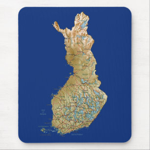 Finnland-Karte Mousepad