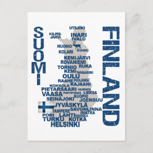 FINNLAND-KARTE POSTKARTE
