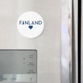 Finnland Karte und Herz Magnet