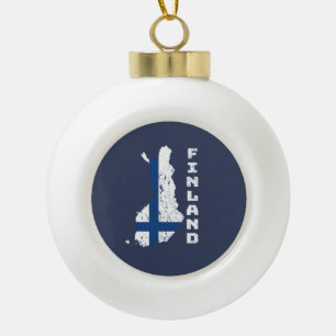 Finnland Keramik Kugel-Ornament
