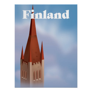 Finnland Kirche Poster