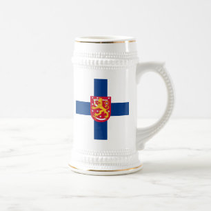 Finnland-Kreuz u. Arme Stein Bierglas