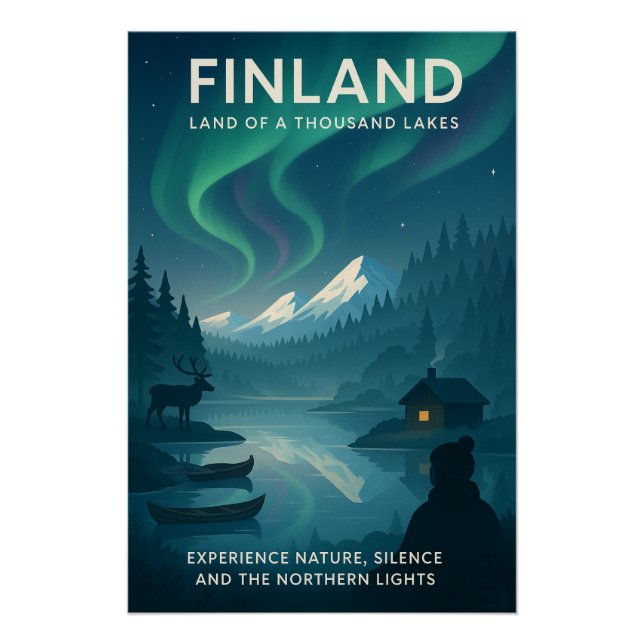 FINNLAND — Land der tausend Seen” Poster (Vorderseite)