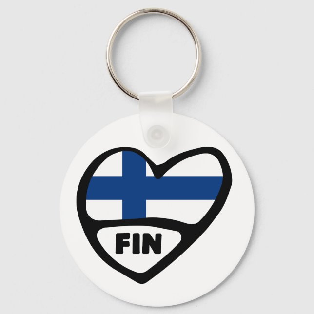 Finnland - Ländercode - Herbstkeyring, FIN Schlüsselanhänger (Vorderseite)