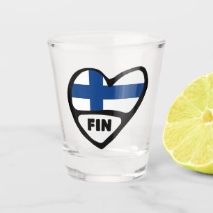 Finnland - Ländercode - Herd, FIN Schnapsglas