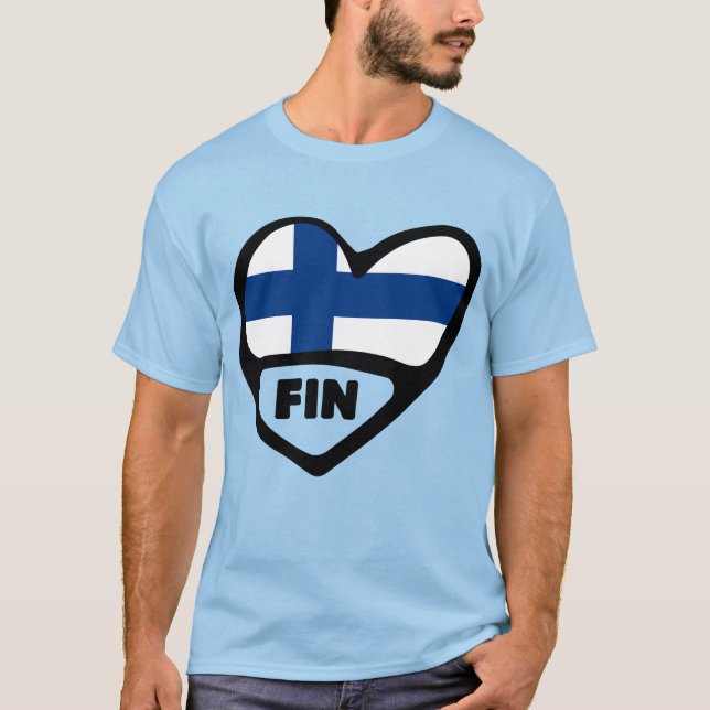 Finnland - Ländercode - Herd, FIN T-Shirt (Vorderseite)