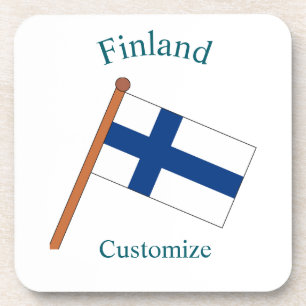 Finnland Landesflagge Thunder_Cove Getränkeuntersetzer
