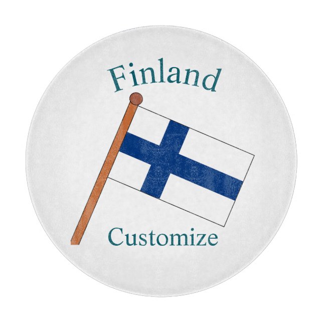 Finnland Landesflagge Thunder_Cove Schneidebrett (Vorderseite)