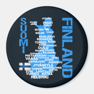 FINNLAND MAP-Magnet Magnet