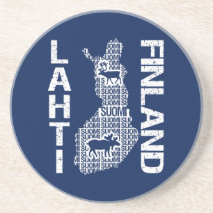 FINNLAND MAP Untersetzer - Lahti