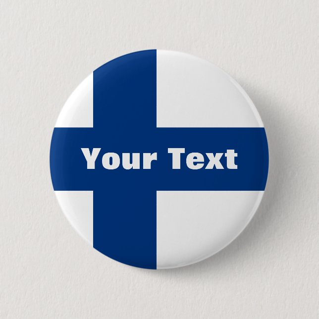 Finnland markiert Ihren Text Button (Vorderseite)