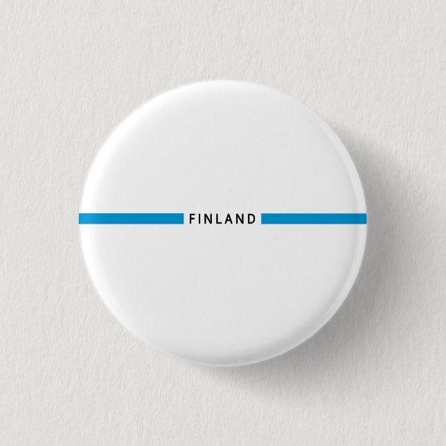 Finnland - minimalistische Flagge Button (Vorderseite)