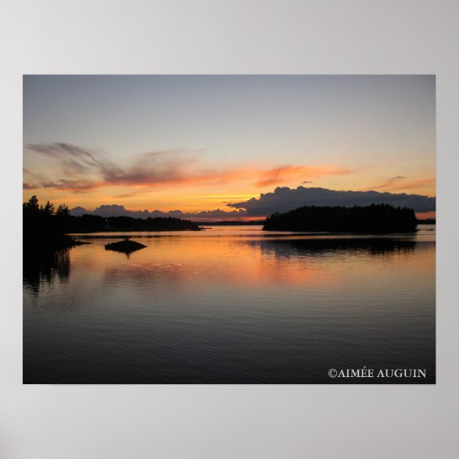 Finnland Mitternacht-Sonnenposter Poster (Vorne)