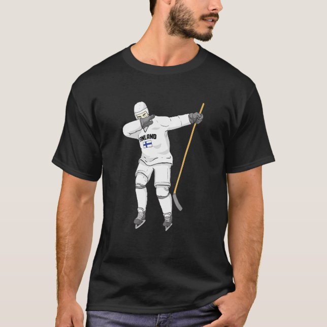 Finnland National Hockey Team Dabbing Player Fan T-Shirt (Vorderseite)