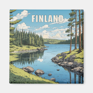 Finnland - Naturdarstellung Magnet