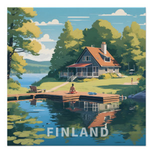 Finnland - Naturdarstellung Poster