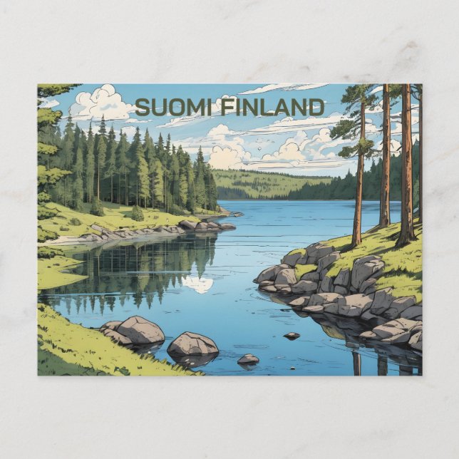 Finnland - Naturdarstellung Postkarte (Vorderseite)