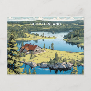 Finnland - Naturdarstellung Postkarte