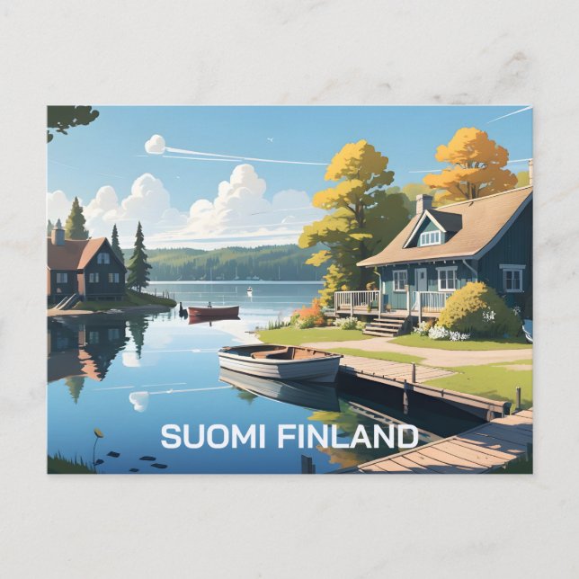 Finnland - Naturdarstellung Postkarte (Vorderseite)