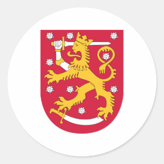 Finnland - Offizielle Wappen-Heraltrockenzeichen Runder Aufkleber