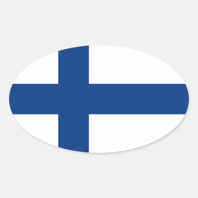Finnland Ovaler Aufkleber (Vorderseite)