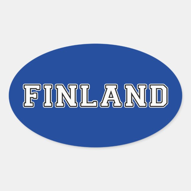 Finnland Ovaler Aufkleber (Vorderseite)