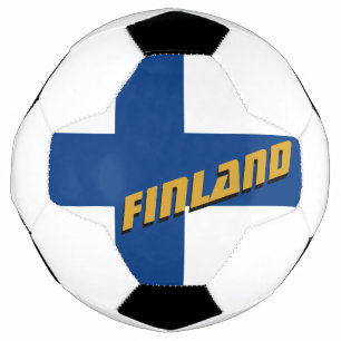 Finnland patriotische Fußball & Finnische Flagge /