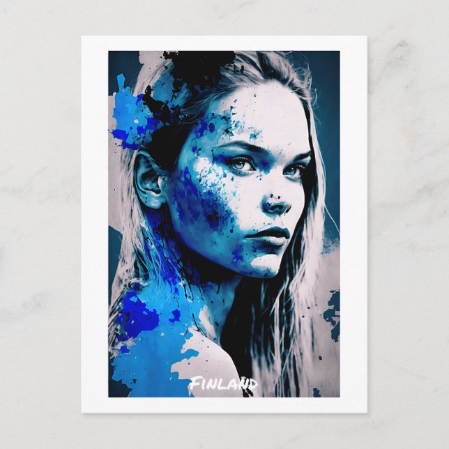 Finnland Postkarte - Portrait - Welt der Frauen (Vorderseite)