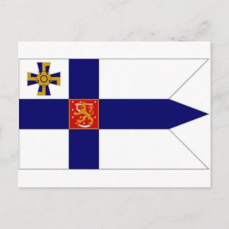 Finnland Präsident Flag Postkarte