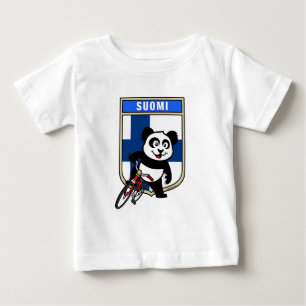 Finnland Radfahren Panda Baby T-shirt