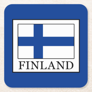 Finnland Rechteckiger Pappuntersetzer