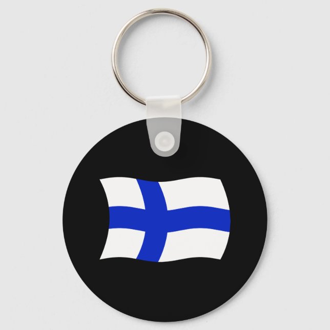 Finnland Schlüsselanhänger für Flaggen (Vorderseite)