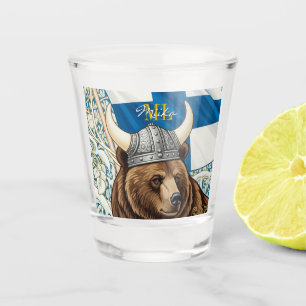 Finnland Schnapsglas, Flaggenkunst, Monogramm Wiki Schnapsglas