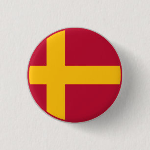 Finnland-Schwede-Flagge Button