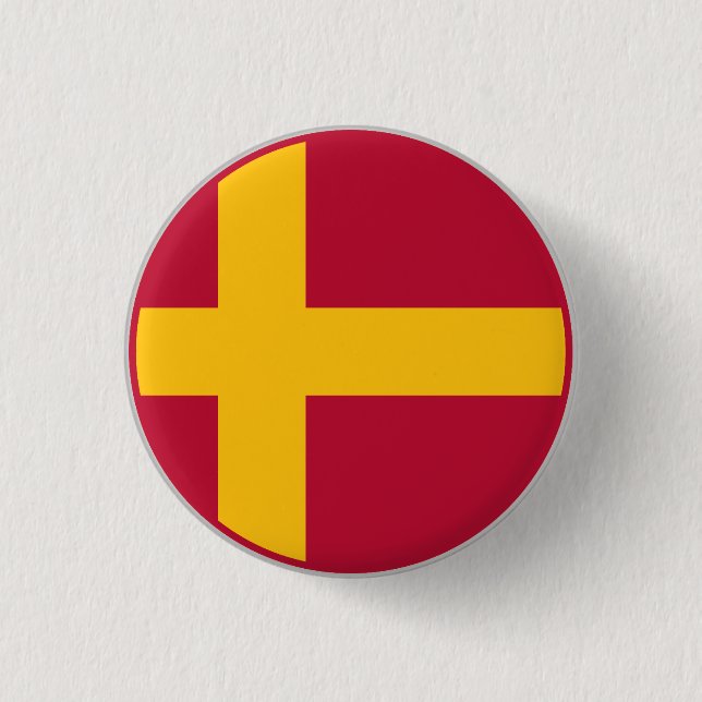 Finnland-Schwede-Flagge Button (Vorderseite)