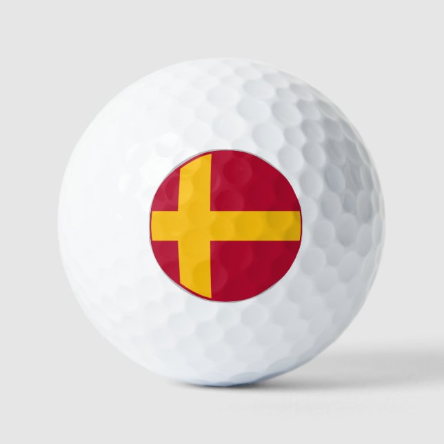 Finnland Schwede Flagge Golfball (Vorderseite)
