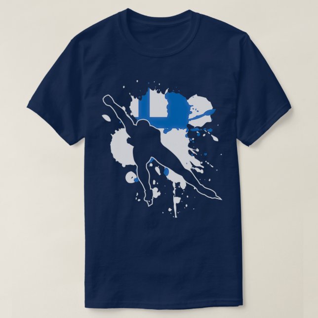 Finnland Skater Ice Skaten 1 T-Shirt (Design vorne)