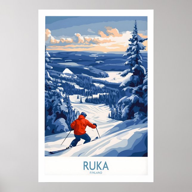 Finnland Ski-Abenteuer Poster 1 (Vorne)