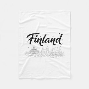 Finnland Skyline Reise Urlaub Outfits Fleecedecke