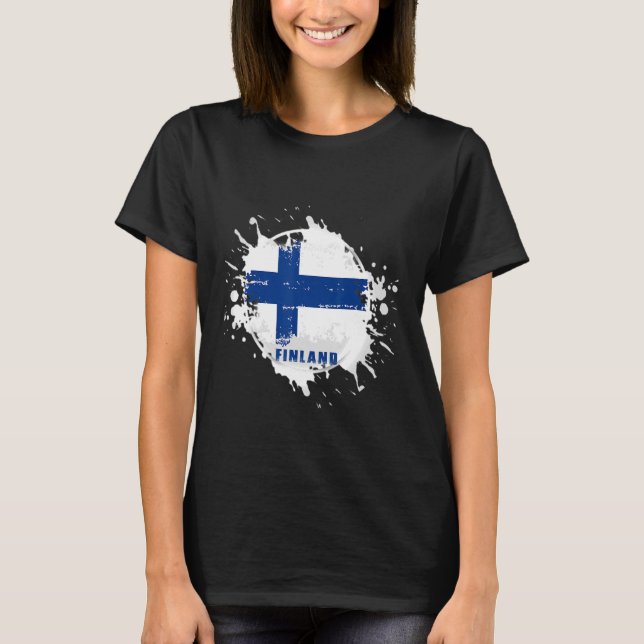 Finnland Splash T-Shirt (Vorderseite)