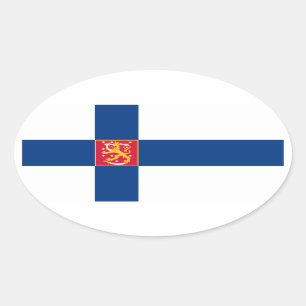 Finnland Staatsflagge Oval Sticker