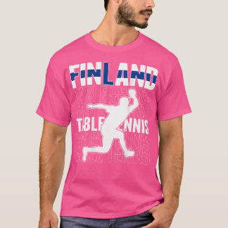 Finnland Tischtennis Fans Finnische Flagge Ping T-Shirt