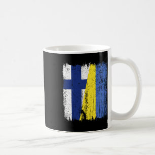Finnland Ukraine Halbflagge Finnisches Ukrainische Kaffeetasse