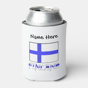 Finnland und Finnische Flagge Personalisiert Dosenkühler