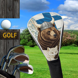 Finnland Viking Bear, Arctic Fox Art Nouveau Golf Headcover