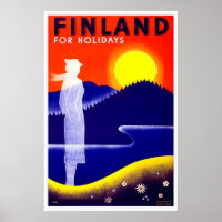 Finnland Vintage Travel Poster