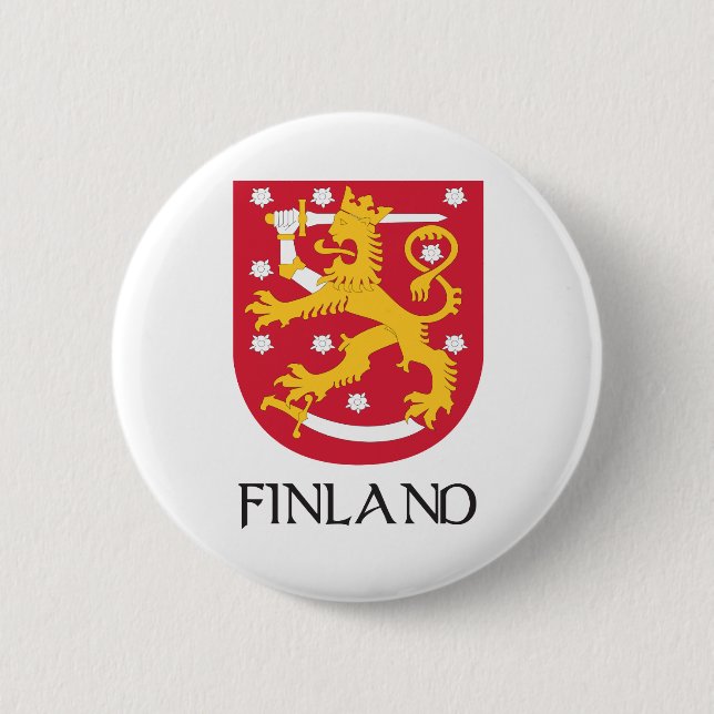 Finnland-Wappen Button (Vorderseite)