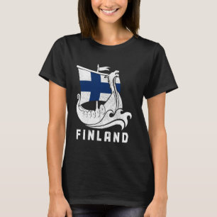 Finnland Wikinger Finnische Flagge Finn Suomi Sisu T-Shirt